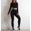 Комплект для фитнеса Crop top+Leggings melange 09
